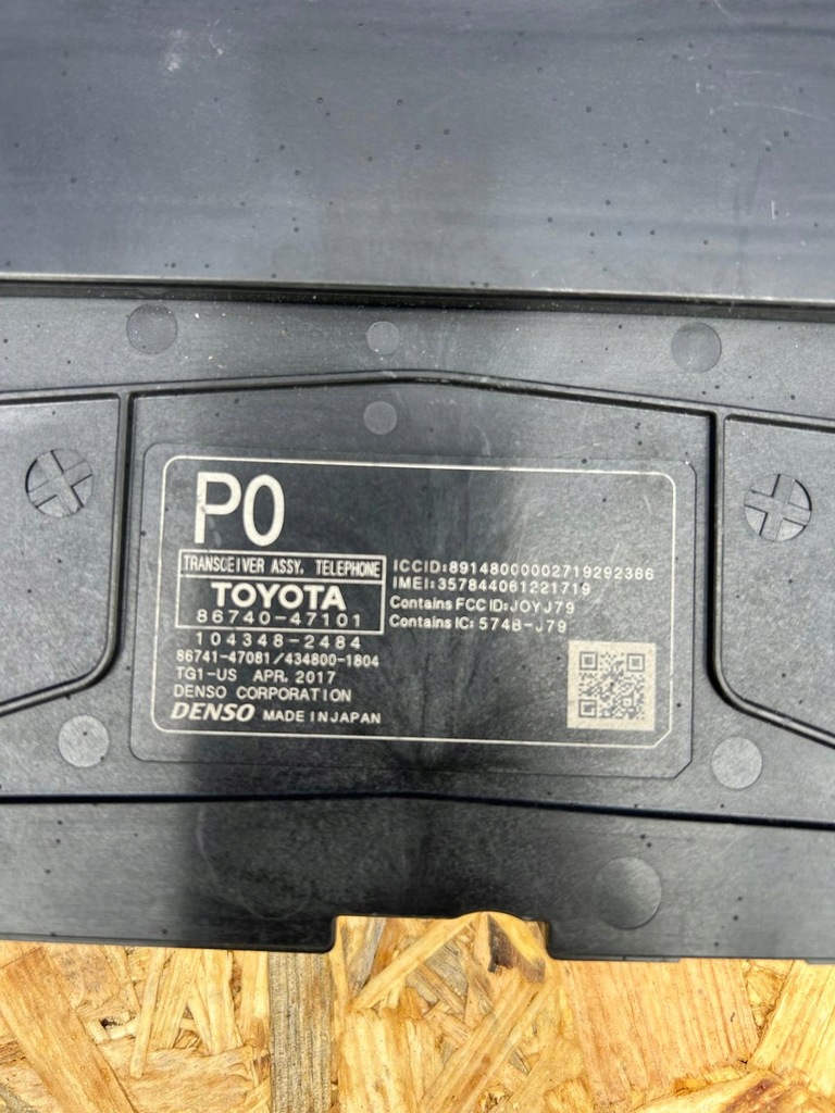 фото №2, Toyota prius prime plug-in telephone transciever module 86740-47101