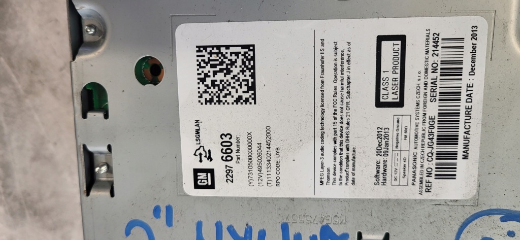 фото №2, Opel zafira c 14r радиопроигрыватель cd 22976603