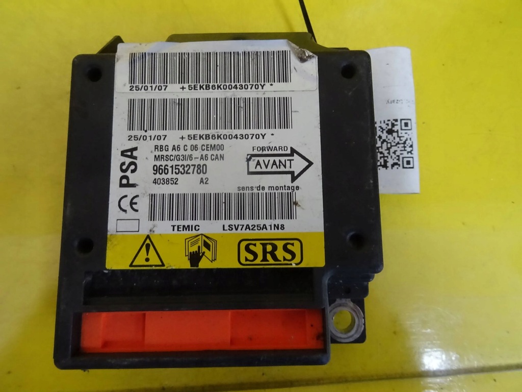 фото №1, Модуль датчик подушка безпеки citroen c2 9661532780 nr683