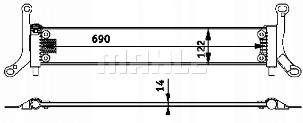 Радиатор воздуха интеркулер mahle cir 6 000p Цена