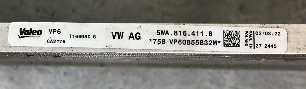 фото №9, Skoda octavia iv 4 20- радиатор кондиционера кондиционер 5wa816411b