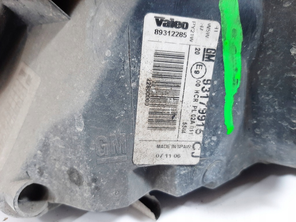 фото №13, Opel vectra c gts 03r лампа правый перед valeo 89312285 93179915