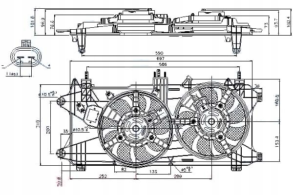 фото №1, Nissens вентилятор радиатора с корпус fiat dobl