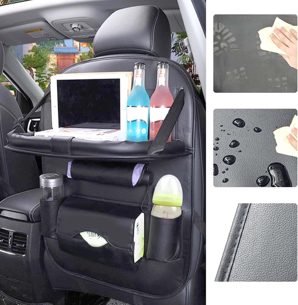 фото №8, Автомобільний органайзер na сидіння захист кронштейн планшет чашка полиця чорний