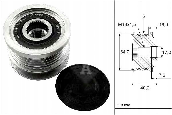 Купити Ina шків генератора opel