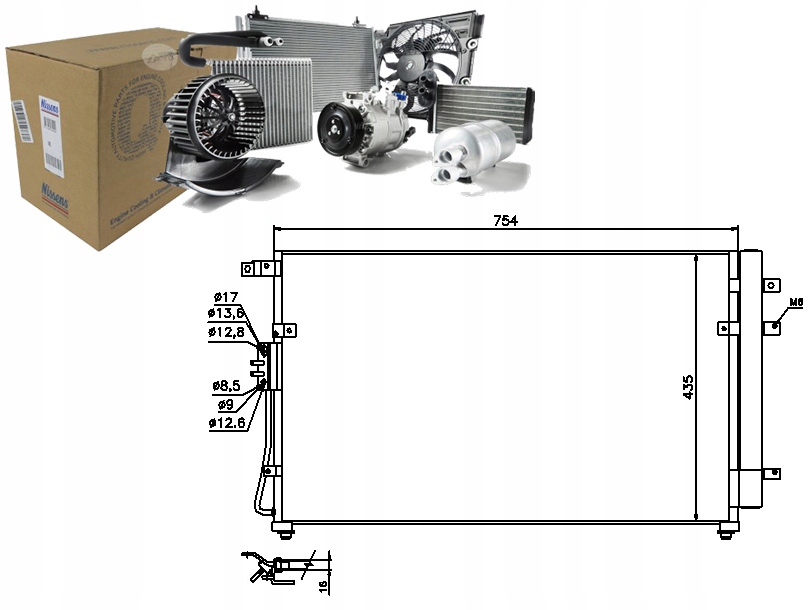 фото №1, Nissens конденсатор радиатор кондиционера