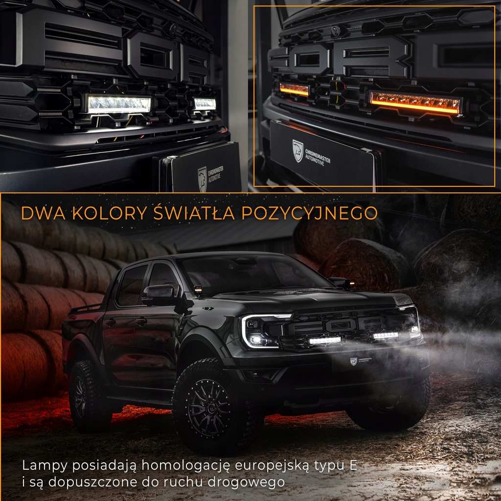 фото №4, Led bar набір лампа освітлення led w решітка радіатора do ford ranger raptor iv 2022-