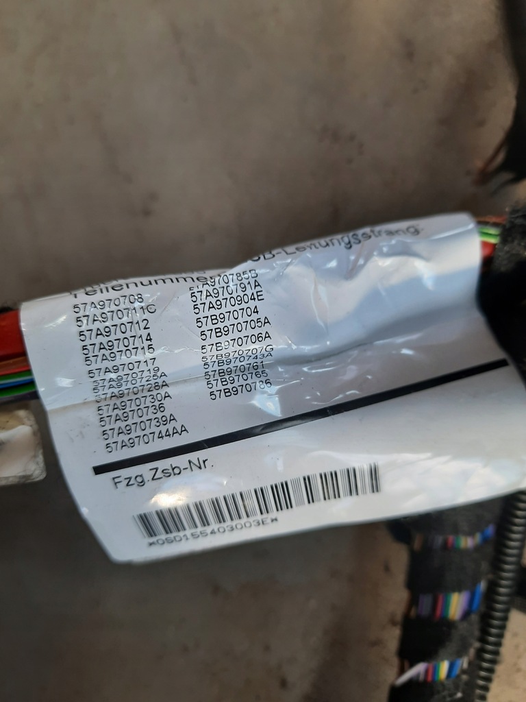 фото №5, Skoda karoq 1.0 джгут електропроводка стіни відсік