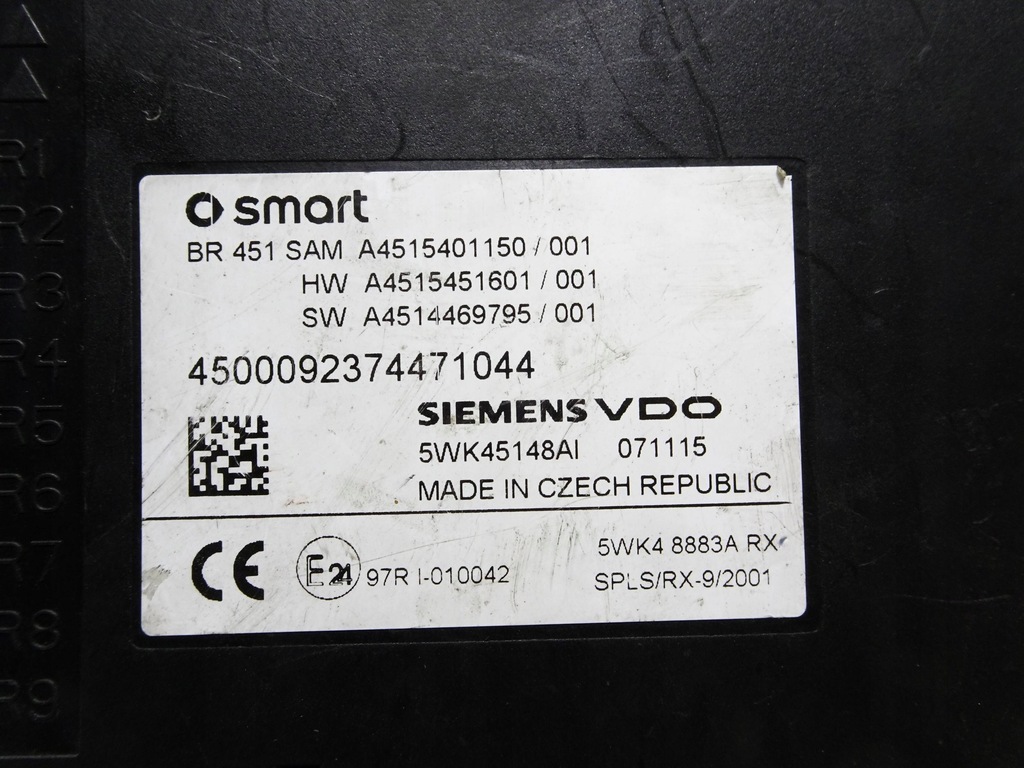 фото №4, Smart fortwo ii - модуль sam a4515401150