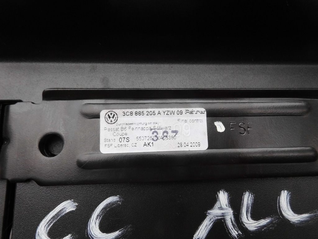 фото №9, Подлокотник сиденье задний vw passat cc 3c8 кожа оригинал