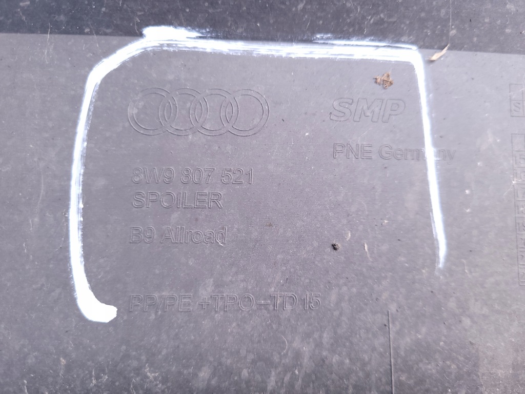 фото №15, Audi a4 b9 | бампер дифузор спойлер задня задній allroad 8w9807511f | 0423