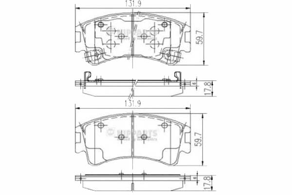 фото №1, Nipparts тормозные колодки тормозные mazda 6 gg 1.8 nippart