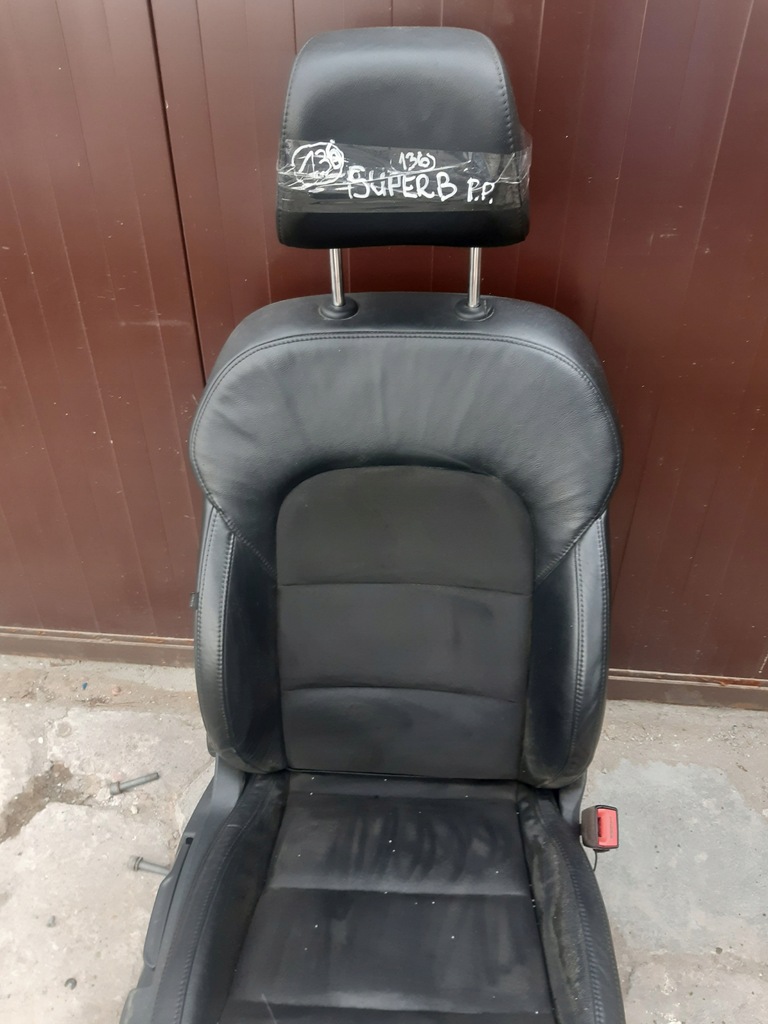 фото №5, Сиденье правый перед skoda superb ii lift кожа подушка безопасности