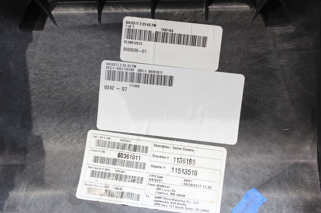 фото №7, Туннель средний подлокотник niebieski bmw g02 x4