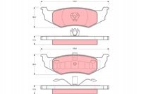 фото №1, Тормозные колодки задняя chrysler 300 m voyager dodge caravan