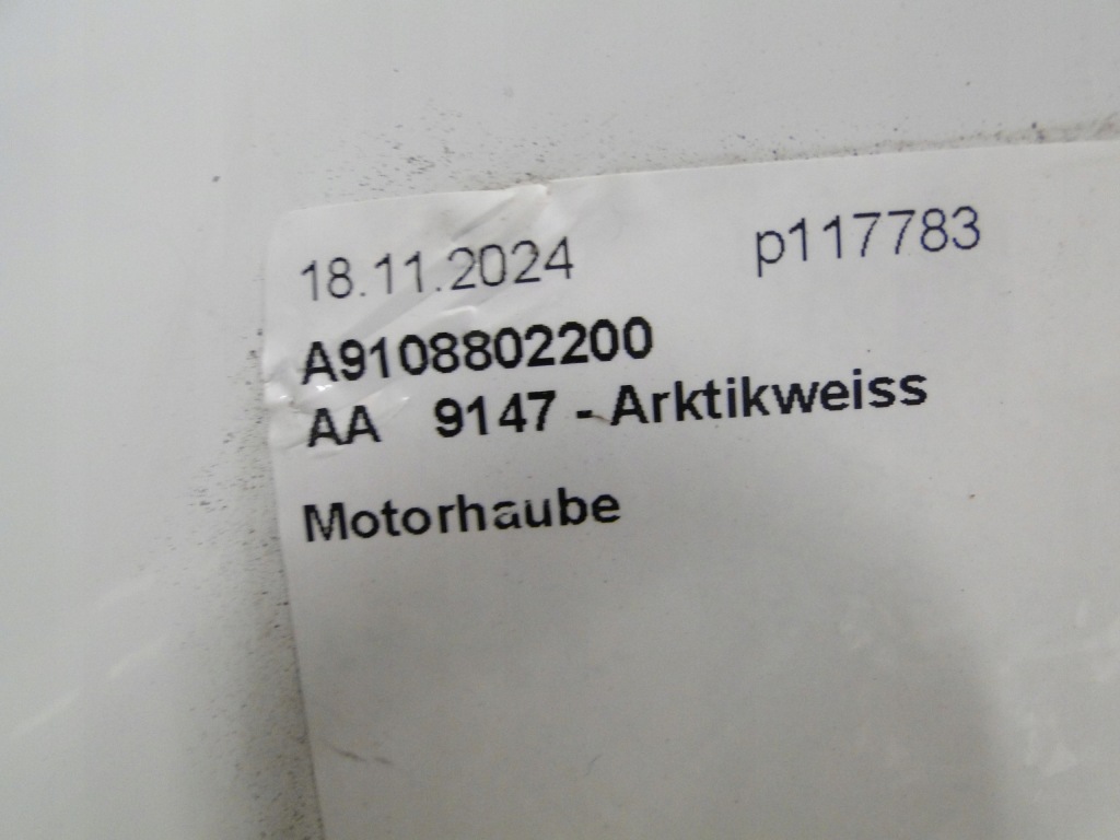 Mercedes sprinter 907 910 капот крышка двигателя a9108802200 147 arktikweiss в Украине