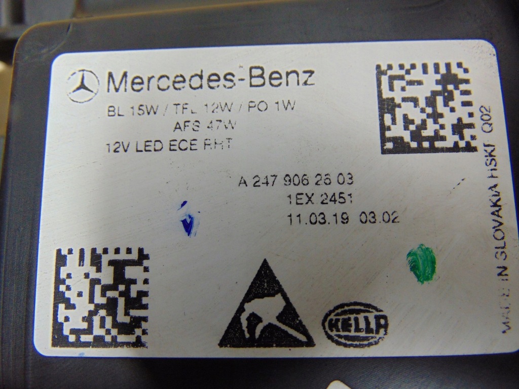 фото №16, Лампа правая перед mercedes w247 full led europa