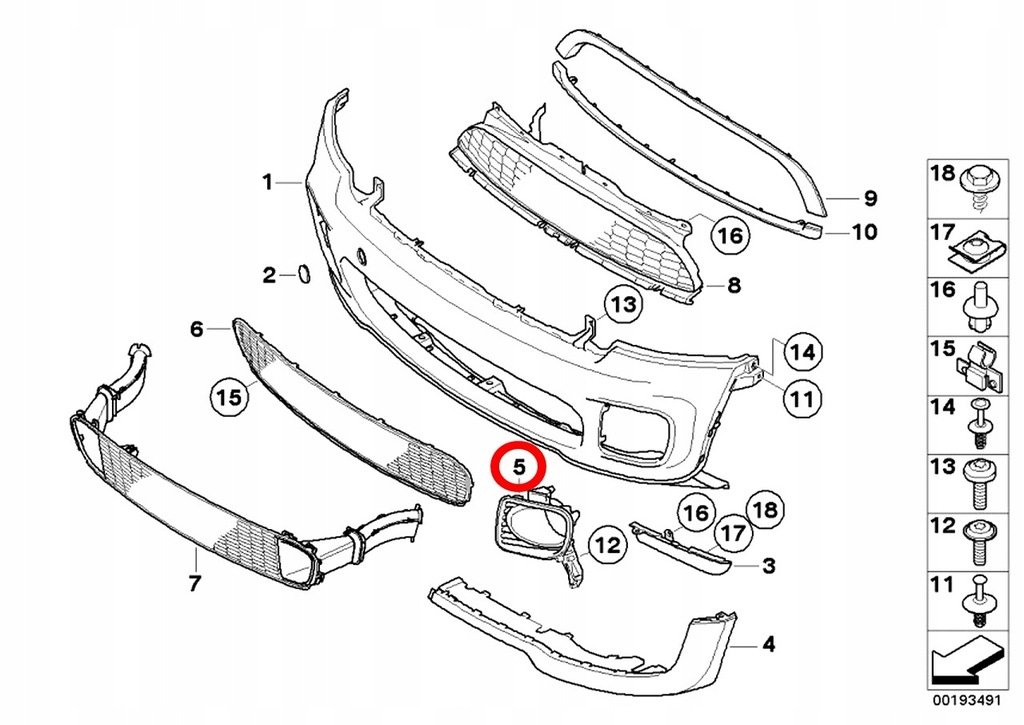 фото №2, Решётка бампера правая mini r55 r56 r57 clubman - jcw s