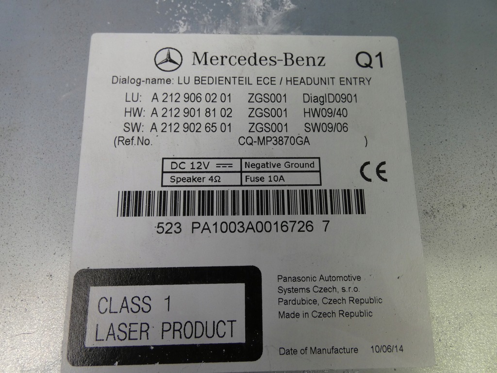 фото №3, Mercedes e w212 радио заводской