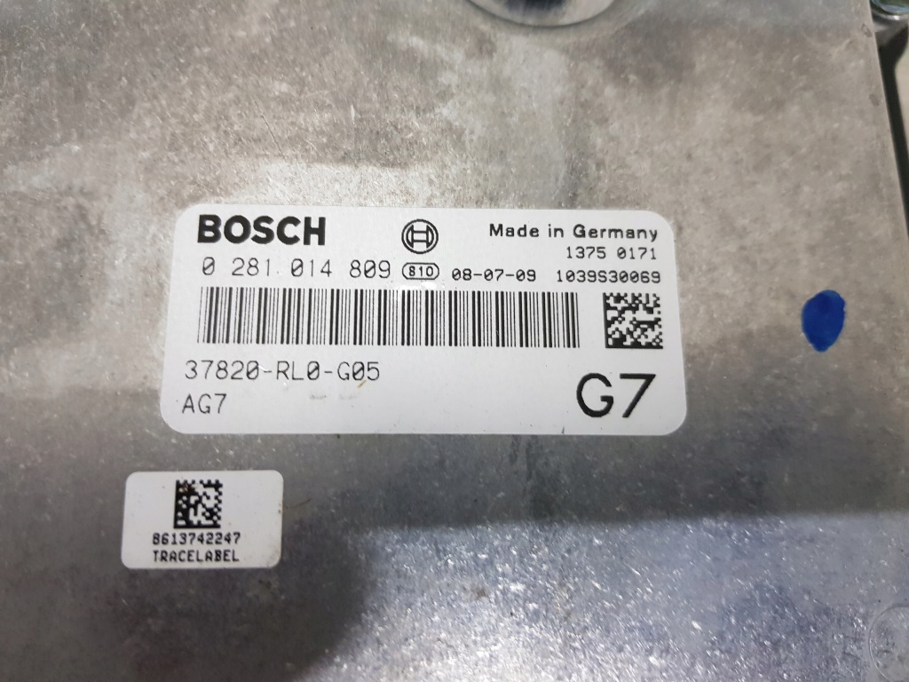 фото №9, Блок управления бортовой компьютер двигателя замок зажигания kpl 2.2 i-dtec honda accord viii 08-15