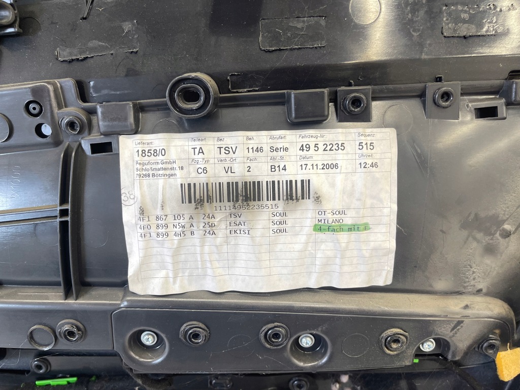 фото №9, Audi a6 c6 обивка обшивка дверь левый перед 4f1867105a