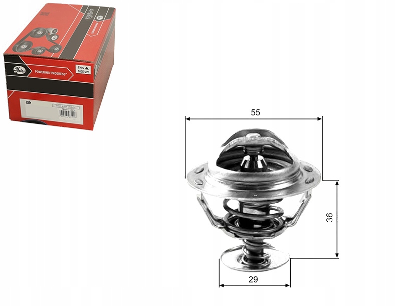 фото №1, Gates th12283g1 термостат, рідина охолоджуючий