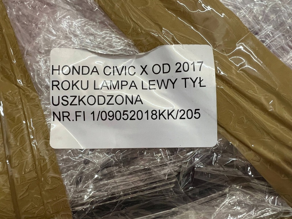 фото №14, Honda civic x 2017- лампа левая задняя левый задняя