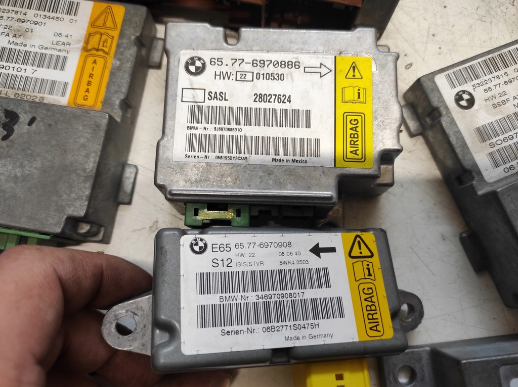 фото №7, Bmw 7 e65 lift 05- подушки безпеки ремені шторки безпеки модулі uk