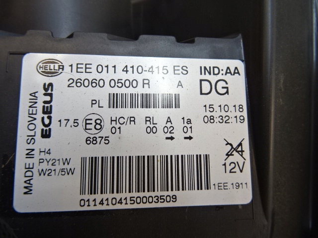 фото №11, Renault trafic iii фара лампа левая передняя перед 260600500r