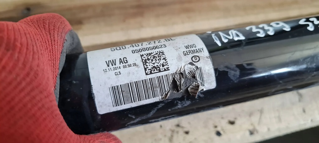 фото №11, S3 8v sedan a3 привідний вал перед передня права 2.0 tfsi 5q0407272bl