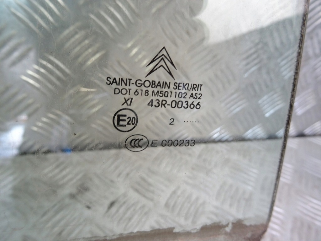 фото №2, Citroen c6 скло двері правий задня клеєна 12 rok