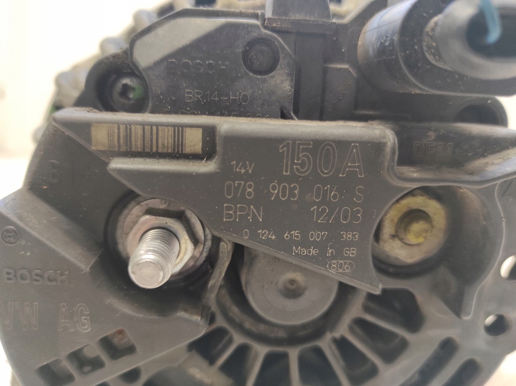 фото №5, Audi a4 b6 00- 2.4 v6 генератор 150a 078903016s