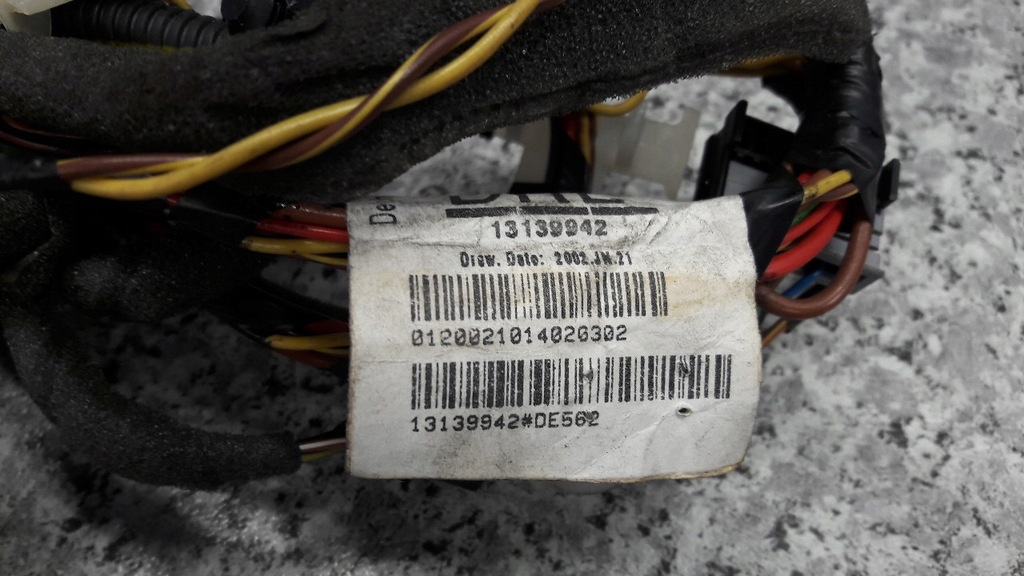 фото №6, 13139942 електропроводка двері правий перед opel vectra