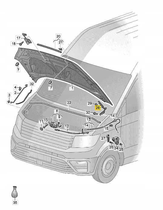 Купить Оригинальный номер volkswagen 7c0823301c петля капота крышки передней vw crafter 2017-