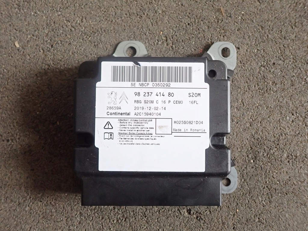фото №1, Модуль датчик подушка безопасности citroen peugeot 9823741480