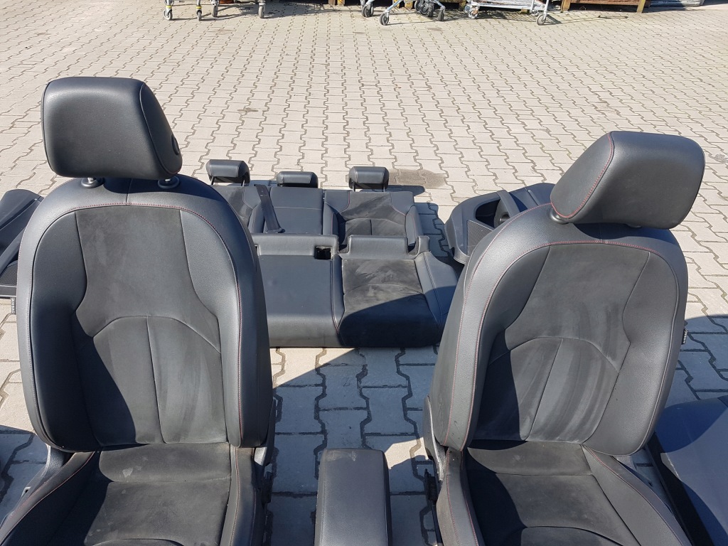 фото №10, Seat leon iii 3 12r- fr hb сиденья skórzanae alcantara заднее сиденье обшивки 5d