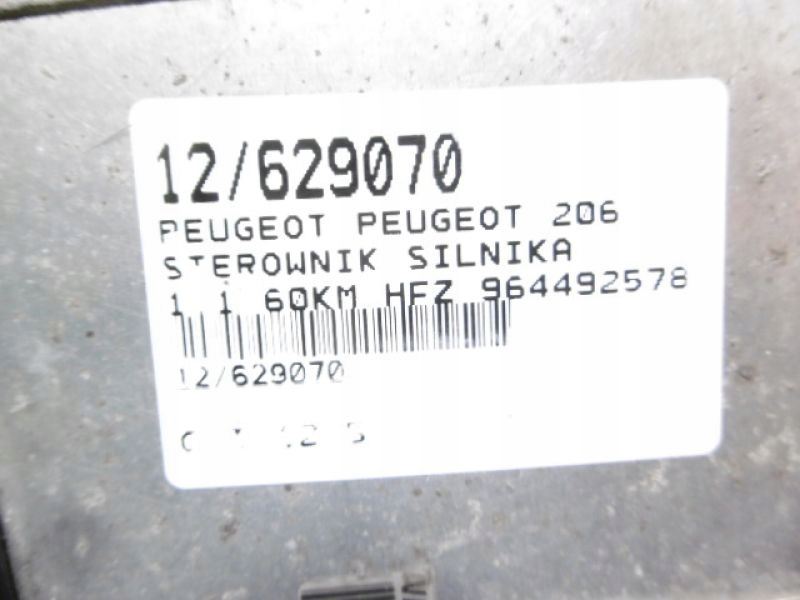 фото №7, Peugeot 206 бортовой компьютер 9644925780 iaw45p2.76 1,1