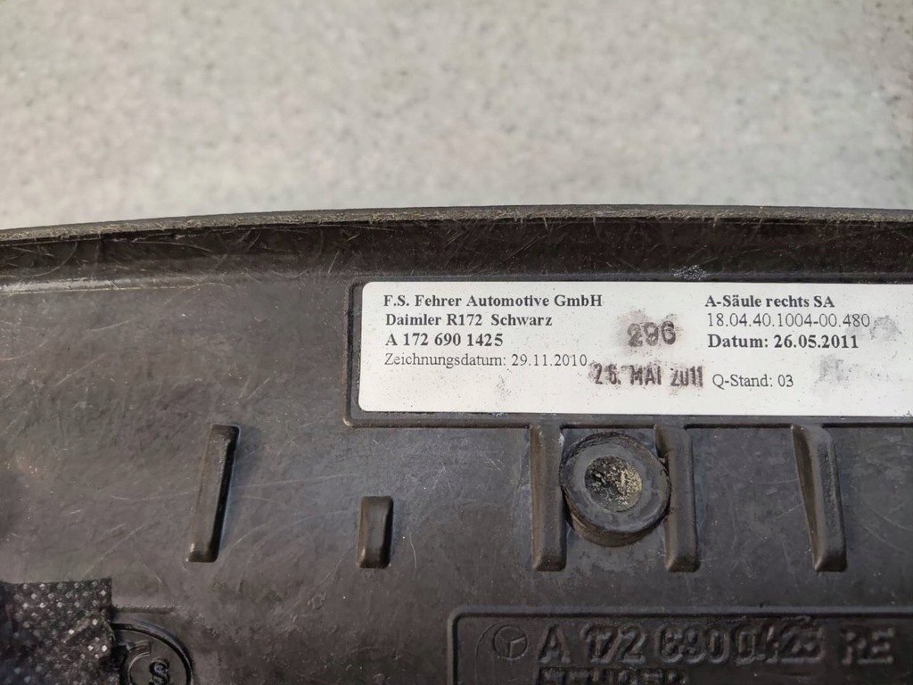 фото №6, Захист права стійка перед передній - mercedes r172 w172 slk - a1726901425