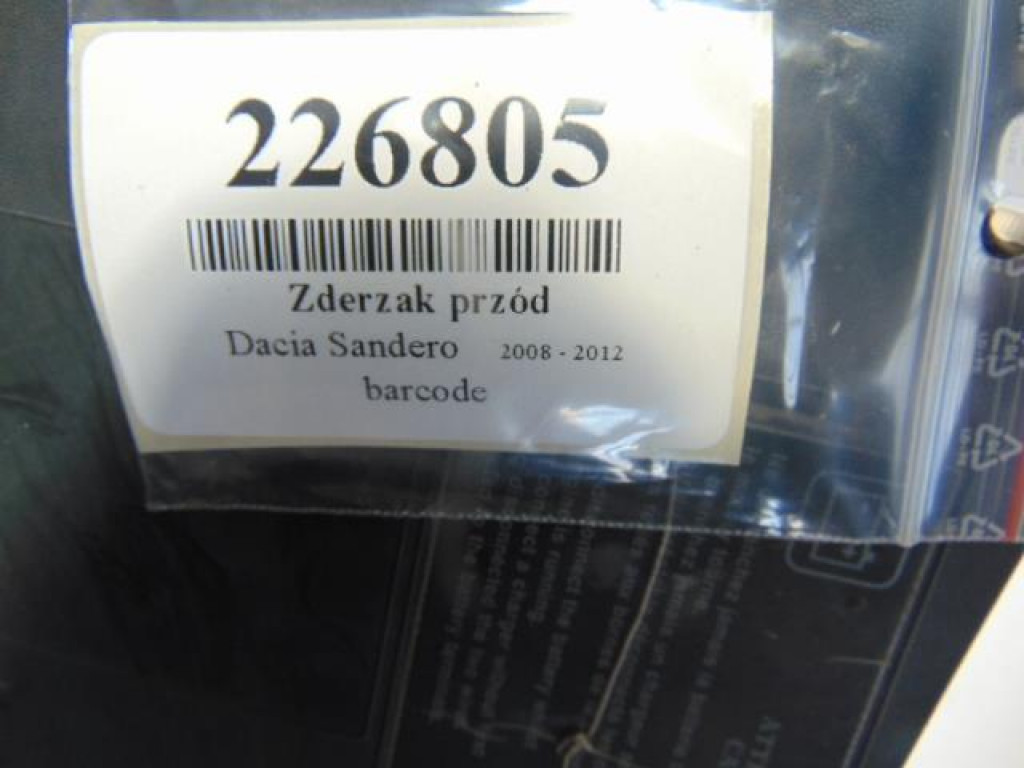 фото №9, Dacia sandero бампер перед код лакокрасочного покрытия san913