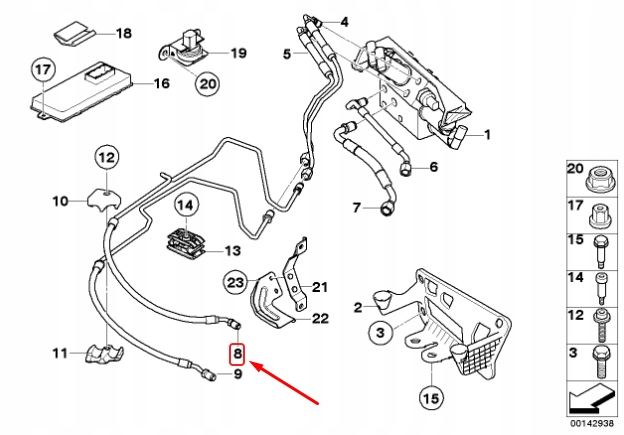 Bmw 7 e66 блок клапанов шланг давления двигателя dynamicznego 37136769552 Киев