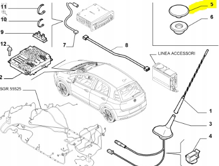 фото №7, Заглушка роз'єм антени fiat grande punto оригінальний номер 46803074