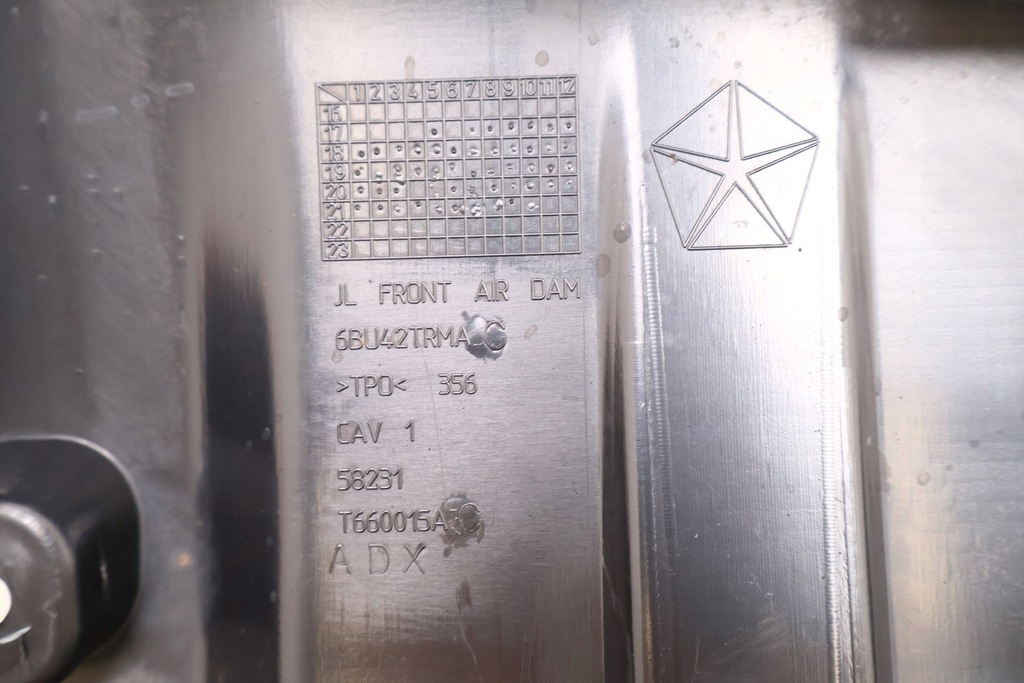 фото №6, Jeep wrangler jl 18- накладка бампера перед 6bu42trma