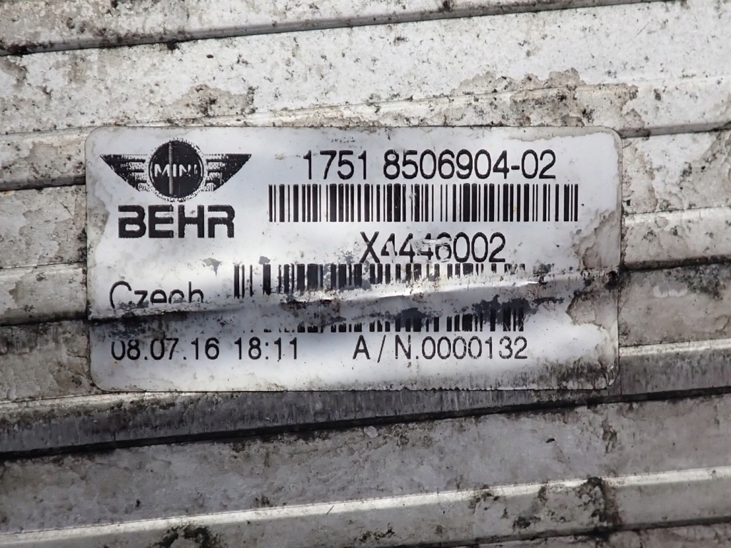 фото №7, Радіатор інтеркулер mini r60 countryman 1.6d 82kw 8506904-02 850690402