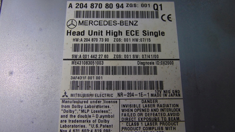 фото №9, Радио навигация a2048708094 mercedes c klasa w204