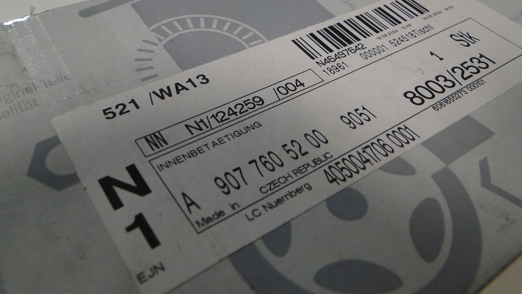 фото №4, Mercedes ручка внутренняя дверь передняя левая sprinter 907 910