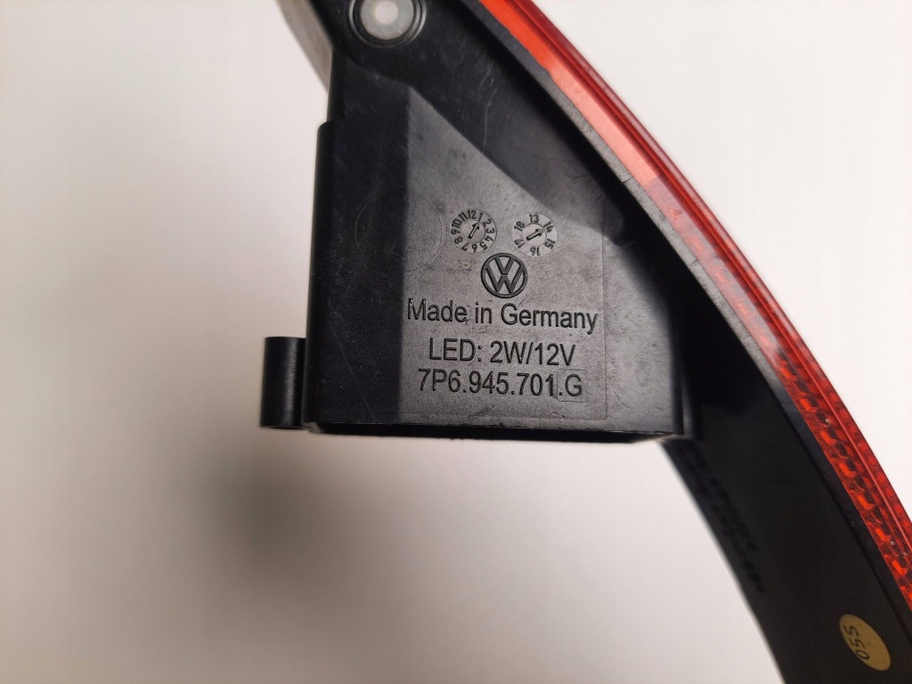 фото №7, Vw touareg 2014-2017 лампа отражатель левый задняя 7p6945701g