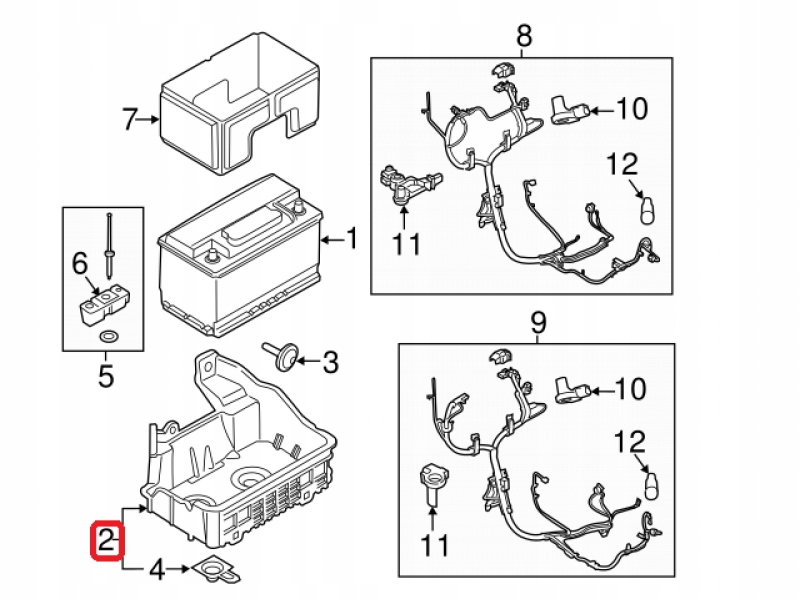 фото №1, Ford f-150 аккумулятор tray - ford fl3z10732a