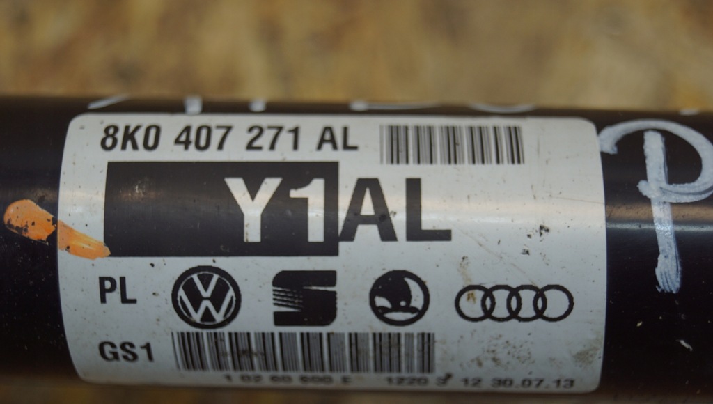 фото №7, Приводной вал правый левый перед audi a4 b8 a5 8t 8k0407271al