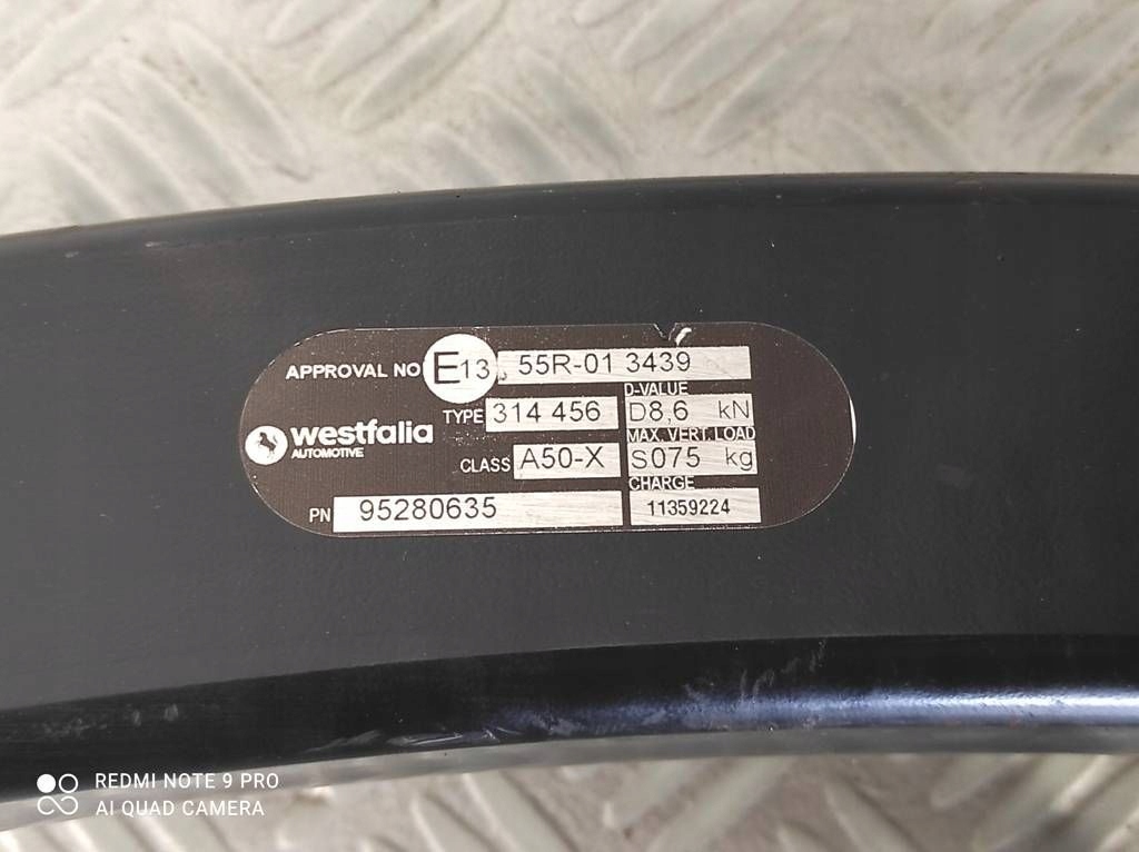Фаркоп  буксирувальний підсилювач  фаркоп westfalia opel mokka a mokka x 95280635 55r013439 Доставка
