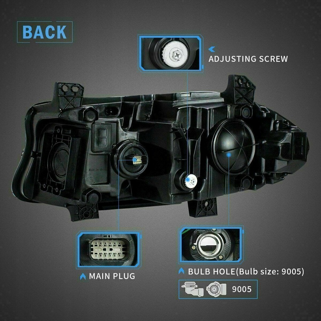 фото №6, Лампи фари перед led rgb dodge charger 15-22